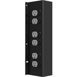 Legrand Chief Proximity In-Wall Box 6 Outlet Power Kit - Black 1