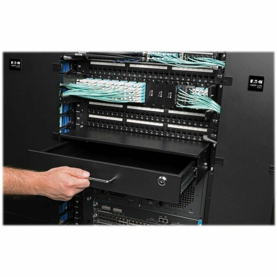 Eaton Tripp Lite Series SmartRack 2U Locking Rack-Mount Storage Drawer 3