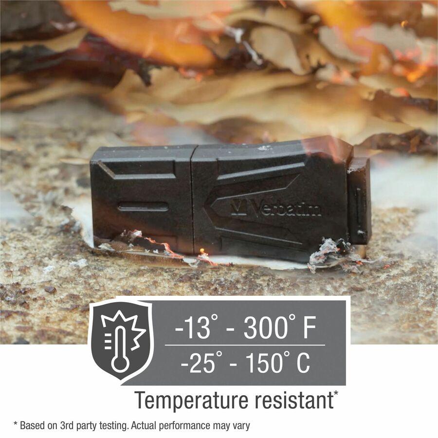 Verbatim 16GB ToughMAX&trade; USB Flash Drive, 0.320 oz, 16GB ToughMAX USB Flash Drive