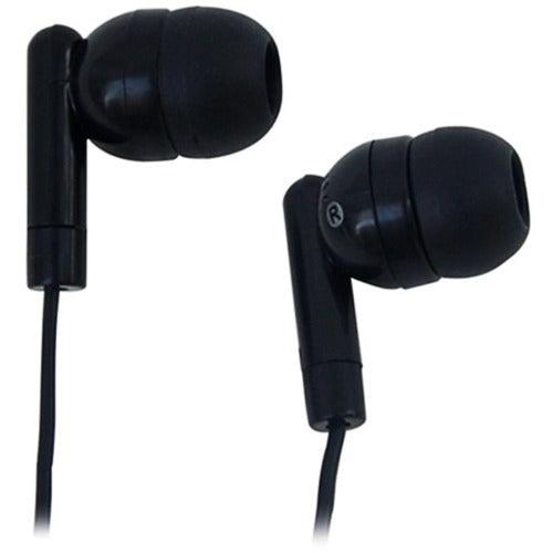 Ergoguys AVID AE-215 LIGHTWEIGHT 1 USE EARBUD WITH SILICONE EAR TIPS, 0.39 in, 1AE215HPBLKSTK, Black, Wired