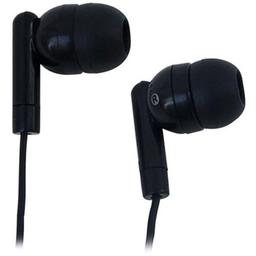 Ergoguys AVID AE-215 LIGHTWEIGHT 1 USE EARBUD WITH SILICONE EAR TIPS, 0.39 in, 1AE215HPBLKSTK, Black, Wired 1