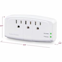 CyberPower CSB300W Essential 3 - Outlet Surge with 900 J 3