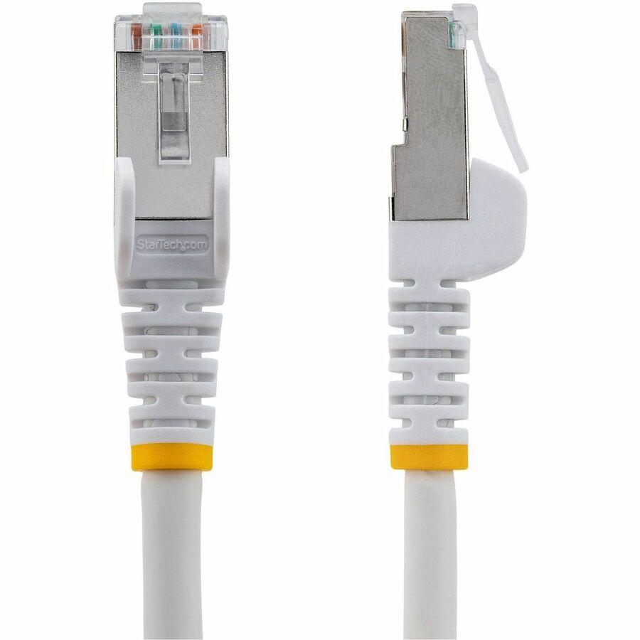 StarTech.com 75ft White CAT6a Ethernet Cable, Snagless RJ45, 10G, 100W PoE, S/FTP, LSZH, 27AWG Pure Copper, 500MHz, Shielded Network Cord