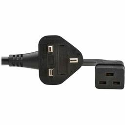 Eaton Tripp Lite Series UK Computer Power Cord, BS 1363 to C19 - 13A, 250V, H05VV-F, 2.5 m (8.2 ft.), Black 3