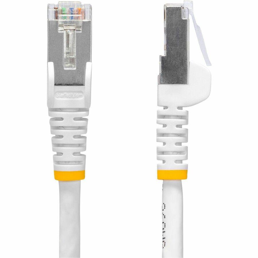 StarTech.com 40ft White CAT8 Ethernet Cable, Snagless RJ45, 25G/40G 2000MHz, 100W PoE, S/FTP, 26AWG Pure Bare Copper, LSZH Network Patch Cord
