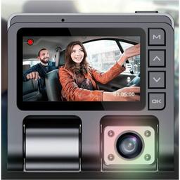 GekoGear Front/Rear Dashcam With Display, 2.5", D110, Orbit D110 2 Channel 1080P Front/Rear Dashcam With Display 32GB MicroSD Card 1