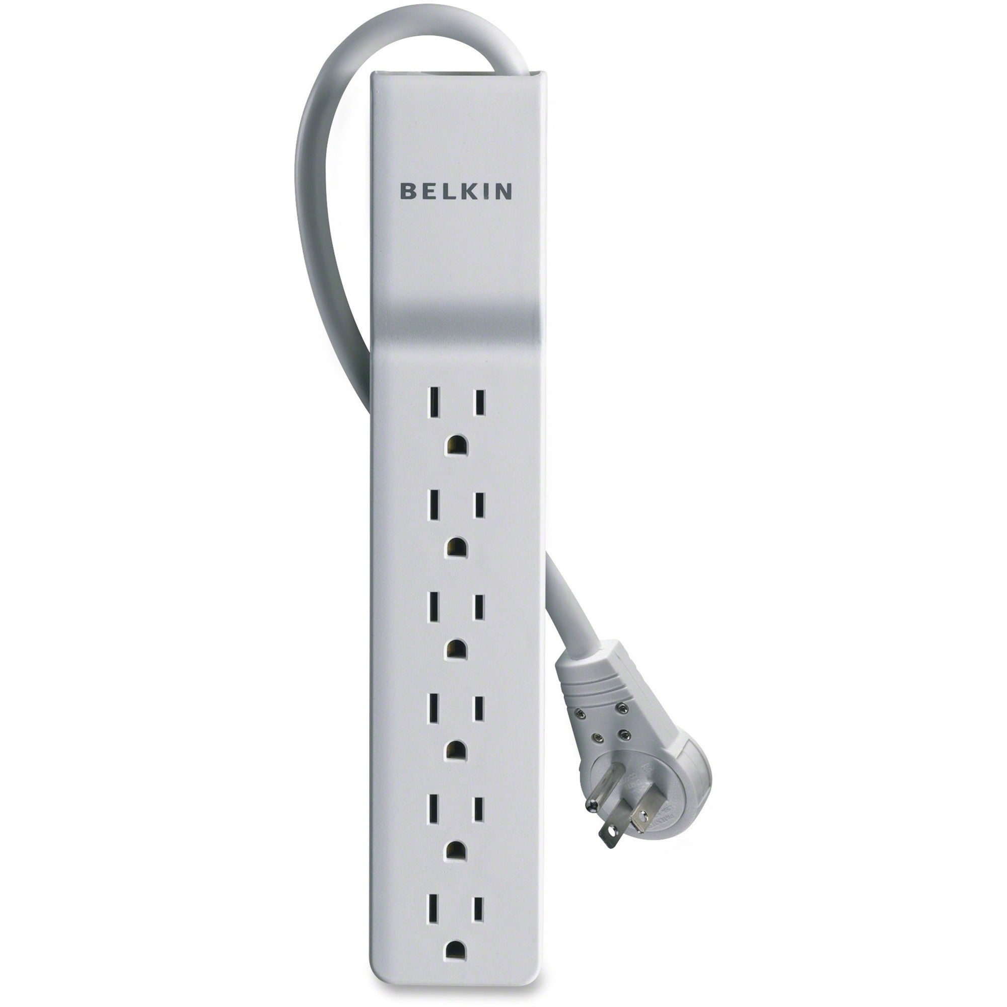 Belkin 6 Outlet Home/Office Surge Protector -Rotating plug - 8 foot cord - White -720 Joules 1