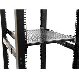 StarTech.com 2U 20 to 30in Adjustable Mounting Depth Vented Sliding Rack Mount Shelf - 50lbs / 22.7kg - 24in Deep 3