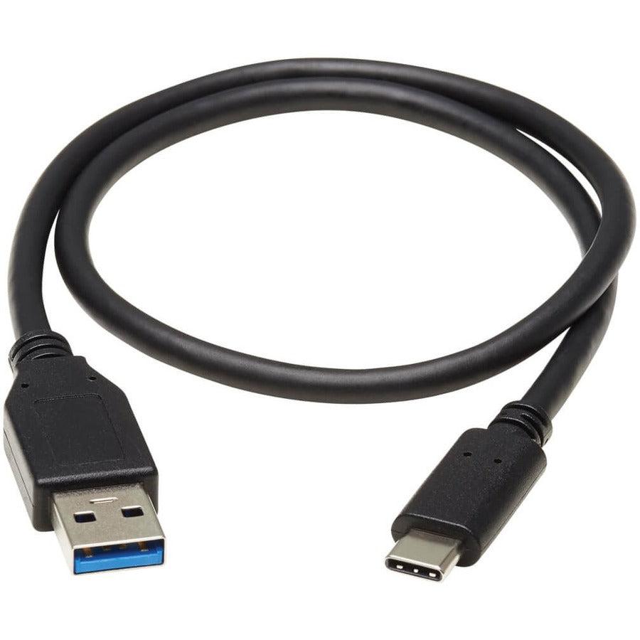 Eaton Tripp Lite Series USB-C to USB-A Cable (M/M), USB 3.2 Gen 2 (10 Gbps), Thunderbolt 3 Compatible, 20-in. (50.8 cm)