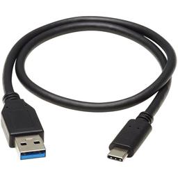 Eaton Tripp Lite Series USB-C to USB-A Cable (M/M), USB 3.2 Gen 2 (10 Gbps), Thunderbolt 3 Compatible, 20-in. (50.8 cm) 1
