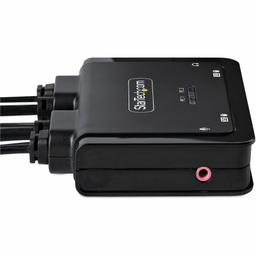 StarTech.com 2-Port Hybrid USB-C HDMI Cable KVM Switch, 4K 60Hz, Compact KVM with 6ft/1.8m USB-A & 4ft/1.2m USB-C Integrated Cables 3