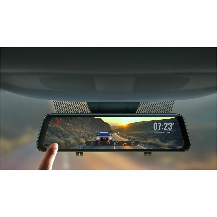 Adesso, GekoGear Orbit D100 2 Channel 1080P Front / 1080P Rearview Mirror Dashcam