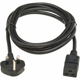 Eaton Tripp Lite Series UK Computer Power Cord, BS 1363 to C19 - 13A, 250V, H05VV-F, 2.5 m (8.2 ft.), Black 1