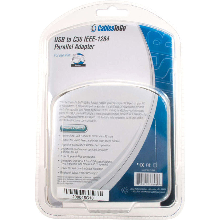 C2G 6ft USB to C36 Parallel Printer Adapter Cable