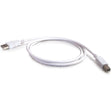 6' USB 2.0 A B Cable White
