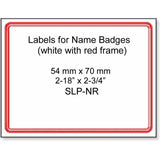 Seiko Name Badge Label with Red Border