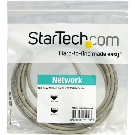 StarTech.com 10ft Gray Molded Cat5e UTP Patch Cable