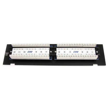StarTech.com 1U 12 Port Wall Mount Cat5e 110 Patch Panel - 45 Degree