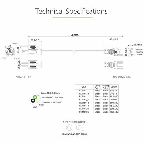 6FT COMPUTER POWER CORD NEMA