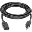 Eaton Tripp Lite Series Desktop Computer Power Cable, NEMA 5-15P to C13 - 10A, 125V, 18 AWG, 12 ft. (3.66 m), Black