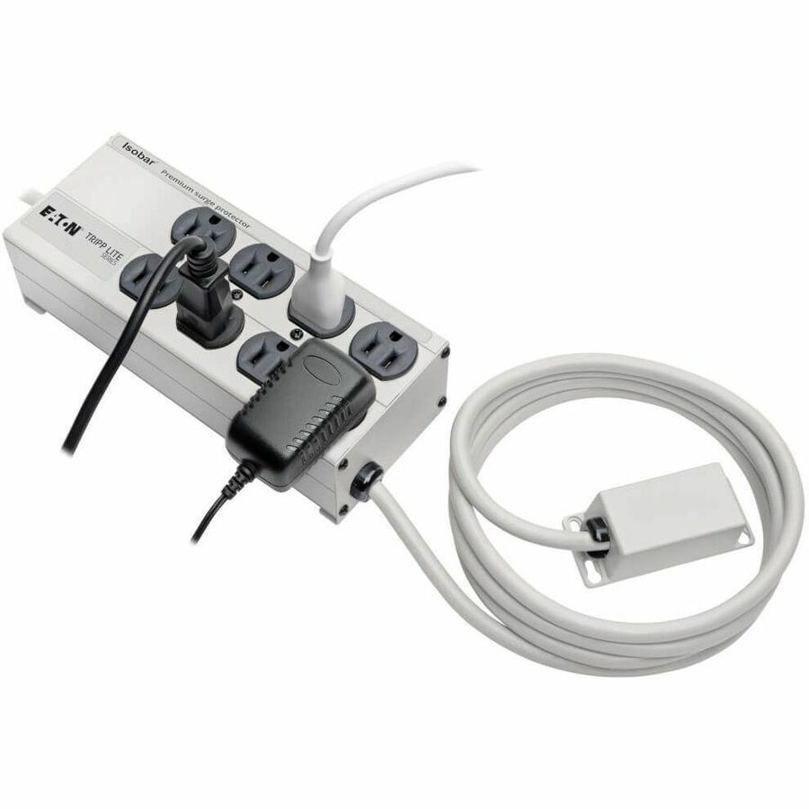 Eaton Tripp Lite Series Isobar 8-Outlet Surge Protector, 12 ft. Cord with Right-Angle Plug, 3840 Joules, Remote Master Switch, Metal Housing