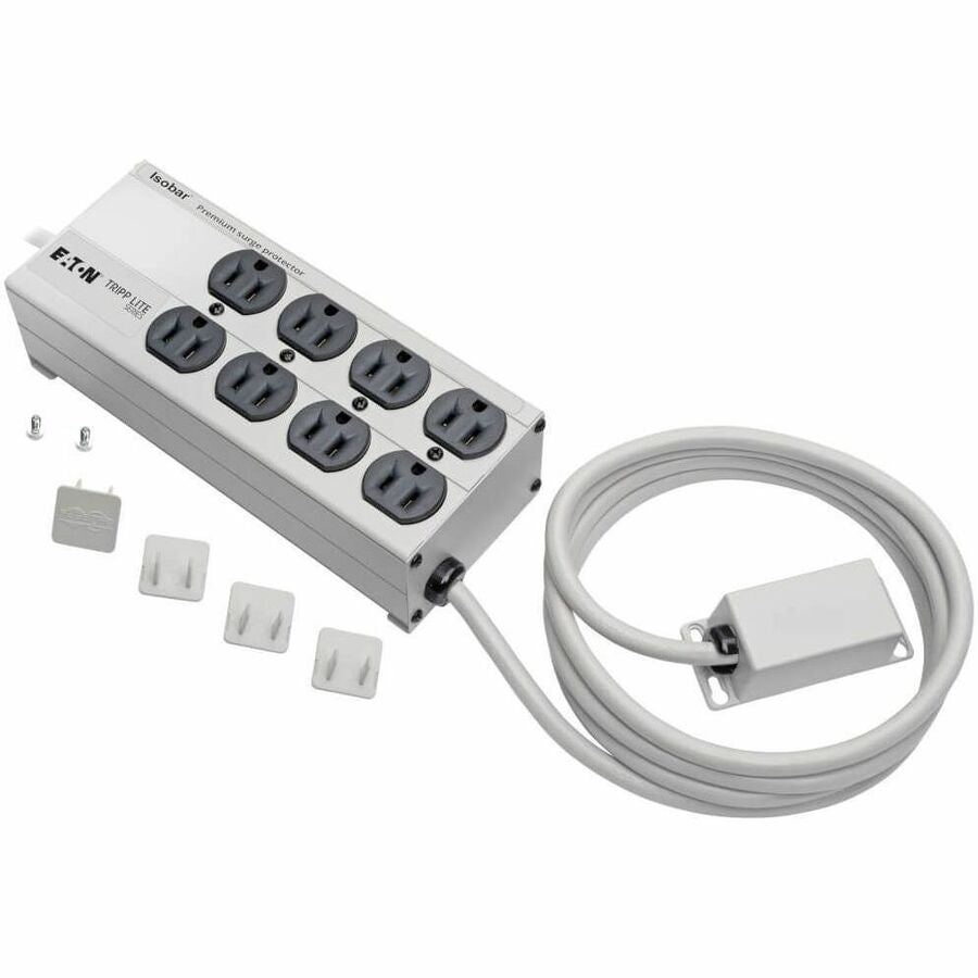 Eaton Tripp Lite Series Isobar 8-Outlet Surge Protector, 12 ft. Cord with Right-Angle Plug, 3840 Joules, Remote Master Switch, Metal Housing