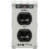 Eaton Tripp Lite Series Isobar 2-Outlet Surge Protector, Direct Plug-In, 1410 Joules, Diagnostic LEDs, Metal Housing