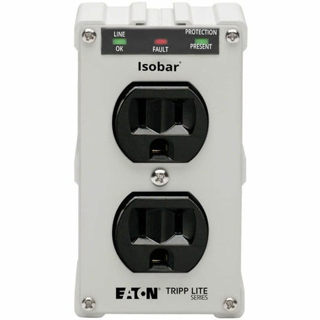 Eaton Tripp Lite Series Isobar 2-Outlet Surge Protector, Direct Plug-In, 1410 Joules, Diagnostic LEDs, Metal Housing