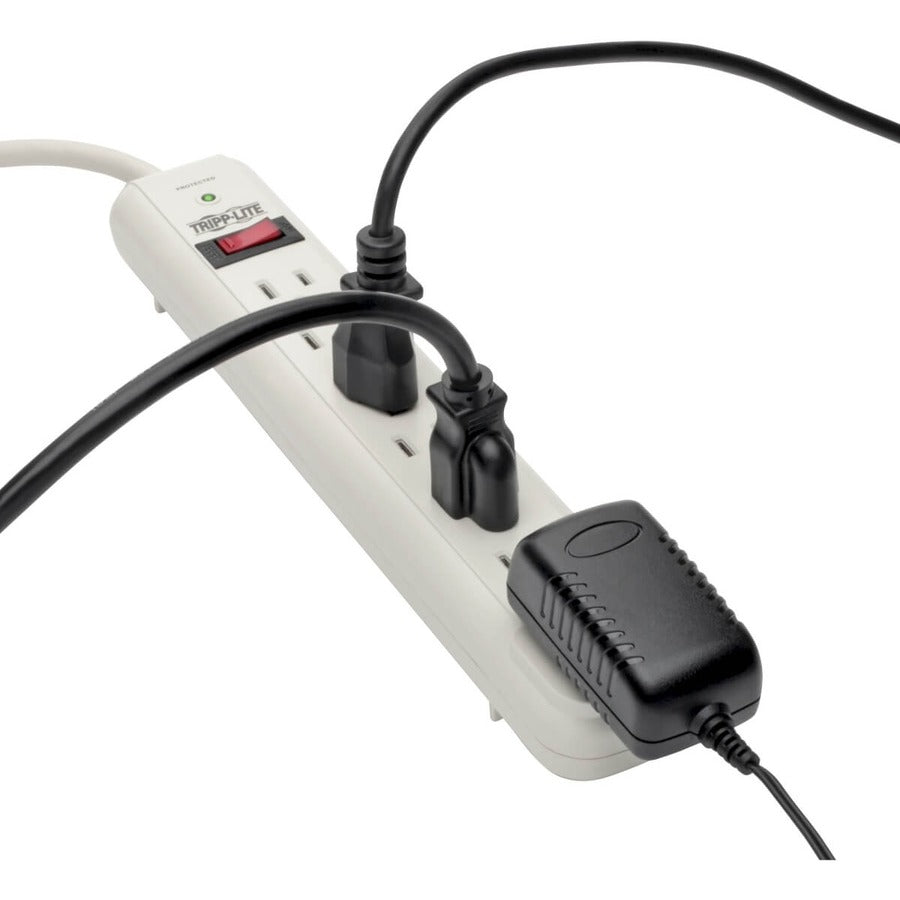 Eaton Tripp Lite Series Protect It! 7-Outlet Surge Protector, 12 ft. Cord, 1080 Joules, Diagnostic LED, Light Gray Housing