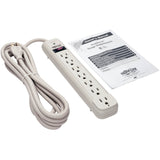 Eaton Tripp Lite Series Protect It! 7-Outlet Surge Protector, 12 ft. Cord, 1080 Joules, Diagnostic LED, Light Gray Housing