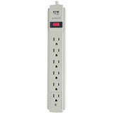 Eaton Tripp Lite Series Protect It! 6-Outlet Surge Protector, 4 ft. (1.22 m) Cord, 790 Joules, Diagnostic LED, Light Gray Housing