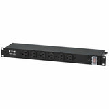 Eaton Tripp Lite Series 1U Rack-Mount Power Strip, 120V, 15A, 5-15P, 12 Outlets (6 Front-Facing, 6-Rear-Facing), 15 ft. (4.57 m) Cord