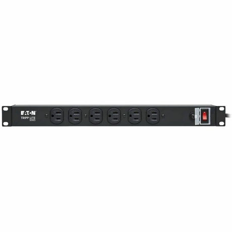 Eaton Tripp Lite Series 1U Rack-Mount Power Strip, 120V, 15A, 5-15P, 12 Outlets (6 Front-Facing, 6-Rear-Facing), 15 ft. (4.57 m) Cord