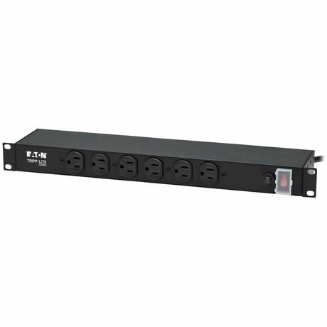 Eaton Tripp Lite Series 1U Rack-Mount Power Strip, 120V, 15A, 5-15P, 12 Outlets (6 Front-Facing, 6-Rear-Facing), 15 ft. (4.57 m) Cord