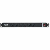 Eaton Tripp Lite Series 1U Rack-Mount Power Strip, 120V, 15A, 5-15P, 12 Outlets (6 Front-Facing, 6-Rear-Facing), 15 ft. (4.57 m) Cord