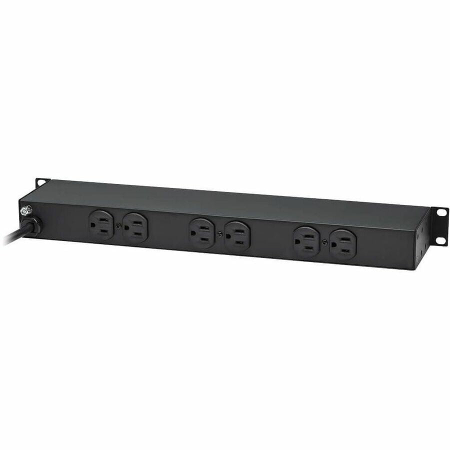 Eaton Tripp Lite Series 1U Rack-Mount Power Strip, 120V, 15A, 5-15P, 12 Outlets (6 Front-Facing, 6-Rear-Facing), 15 ft. (4.57 m) Cord