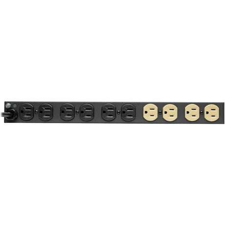 Eaton Tripp Lite Series Isobar 12-Outlet Network Server Surge Protector, 15 ft. (4.57 m) Cord, 3840 Joules, Diagnostic LEDs, 1U Rackmount