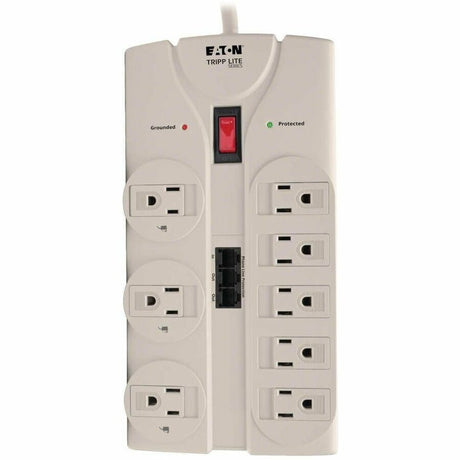 Eaton Tripp Lite Series Protect It! 8-Outlet Computer Surge Protector, 8 ft. (2.43 m) Cord, 2160 Joules, Tel/Modem/Fax Protection