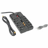 Eaton Tripp Lite Series Protect It! 8-Outlet Surge Protector, 8 ft. (2.43 m) Cord, 2160 Joules, Tel/Fax/Modem/Coax Protection, RJ11