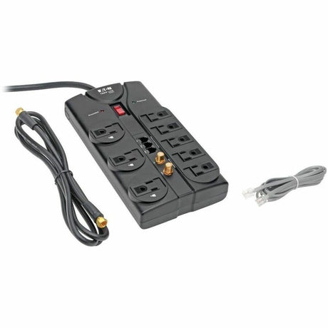 Eaton Tripp Lite Series Protect It! 8-Outlet Surge Protector, 8 ft. (2.43 m) Cord, 2160 Joules, Tel/Fax/Modem/Coax Protection, RJ11