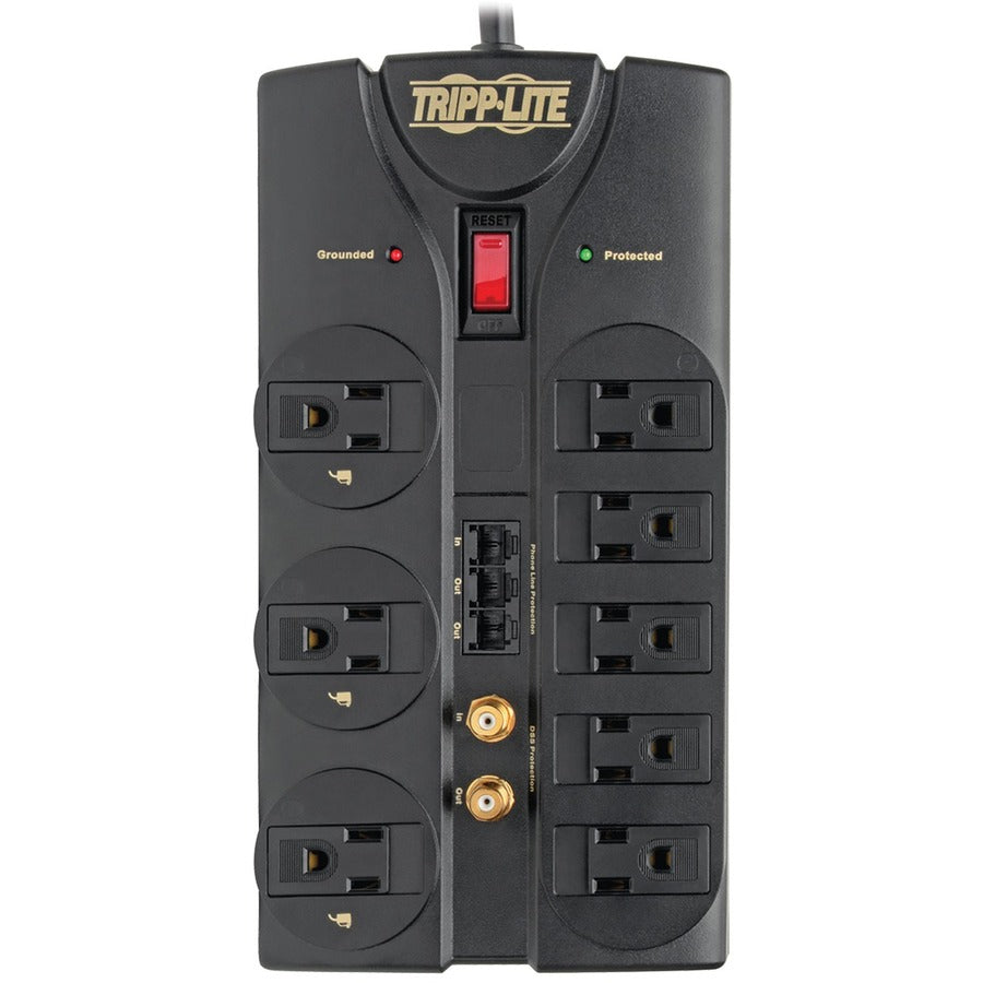 Eaton Tripp Lite Series Protect It! 8-Outlet Surge Protector, 8 ft. (2.43 m) Cord, 2160 Joules, Tel/Fax/Modem/Coax Protection, RJ11