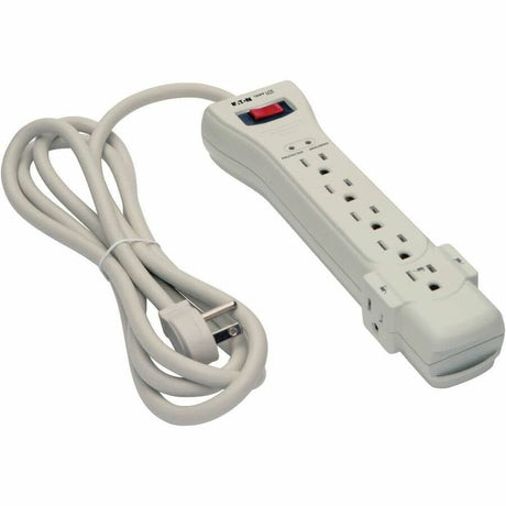 Eaton Tripp Lite Series Protect It! 7-Outlet Surge Protector, 7 ft. Cord with Right-Angle Plug, 2160 Joules, Diagnostic LEDs, Light Gray Housing