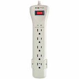 Eaton Tripp Lite Series Protect It! 7-Outlet Surge Protector, 7 ft. Cord with Right-Angle Plug, 2160 Joules, Diagnostic LEDs, Light Gray Housing