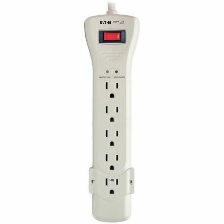 Eaton Tripp Lite Series Protect It! 7-Outlet Surge Protector, 7 ft. Cord with Right-Angle Plug, 2160 Joules, Diagnostic LEDs, Light Gray Housing