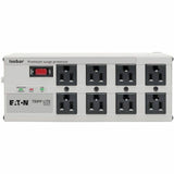 Eaton Tripp Lite Series Isobar 8-Outlet Surge Protector, 12 ft. Cord with Right-Angle Plug, 3840 Joules, Diagnostic LEDs, Tel/Fax/Modem, Metal