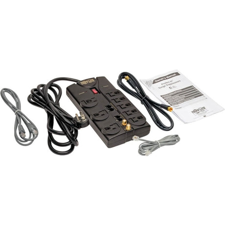 Eaton Tripp Lite Series Protect It! 8-Outlet Surge Protector, 10 ft. Cord, 3240 Joules, Modem/Coax/Ethernet Protection, RJ45