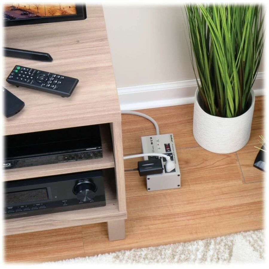 Eaton Tripp Lite Series Isobar 4-Outlet Surge Protector, 6 ft. Cord with Right-Angle Plug, 3330 Joules, Metal Housing