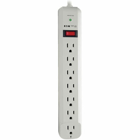Eaton Tripp Lite Series Protect It! 7-Outlet Surge Protector, 6 ft. Cord, 1080 Joules, Diagnostic LED, Light Gray Housing