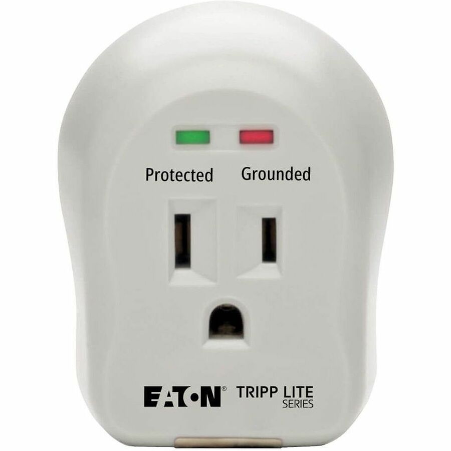Eaton Tripp Lite Series 1-Outlet Personal Surge Protector, Direct Plug-In, 600 Joules, 2 Diagnostic LEDs