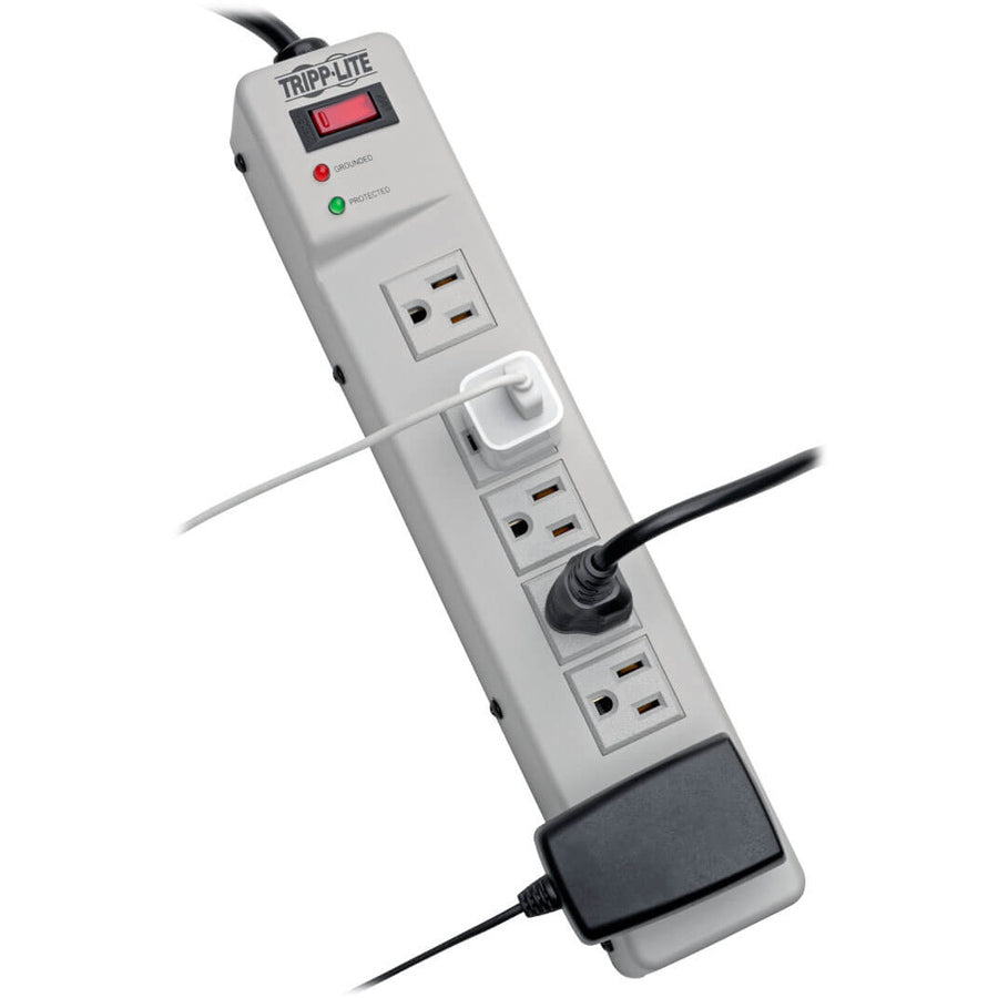 Eaton Tripp Lite Series Protect It! Surge Protector with 6 Right-Angle Outlets, 6 ft. (1.83 m) Cord, 1340 Joules, Diagnostic LEDs, Metal Case